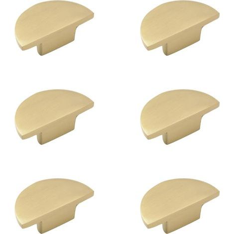 moderne, vergoldete Halbmond-Schrankgriffe aus massivem Messing (1/5)