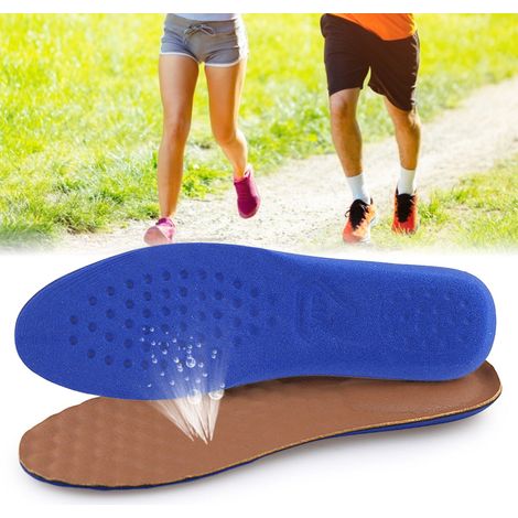 Semelle de sport amortissante confortable pour hommes et femmes - Coussinet respirant antidouleur pour randonnée et course - Taille L (40-45)