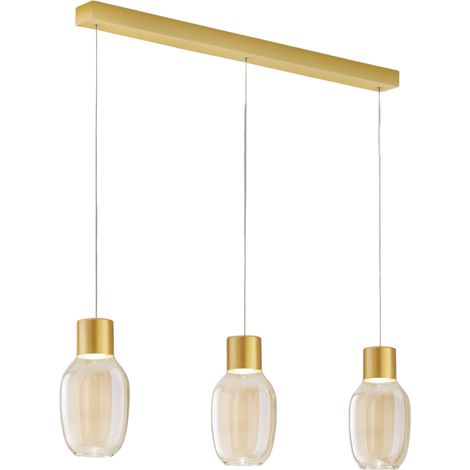 Suspension Led Lapo 36 W 3900 Lm 3000 K Blanc Chaud, Structure En Métal Et Verre Borosilicate Cognac, Intensité Variable Par Paliers - Lapo (1/3)