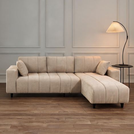 Canapé beige en leinenoptik Polyester 95,3 x 61,4 x 34,3 cm (1/5)