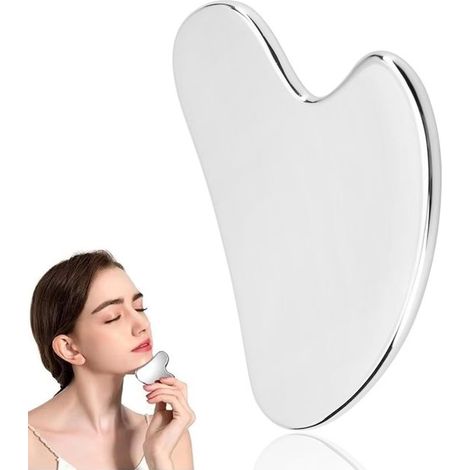 Raschietto Gua Sha - Strumento per massaggi - Acciaio inossidabile - Gua Sha - Massaggio Gua Sha - Piastra Gua Sha - Strumento Gua Sha in acciaio chirurgico - Raschietto Gua Sha - (1/5)