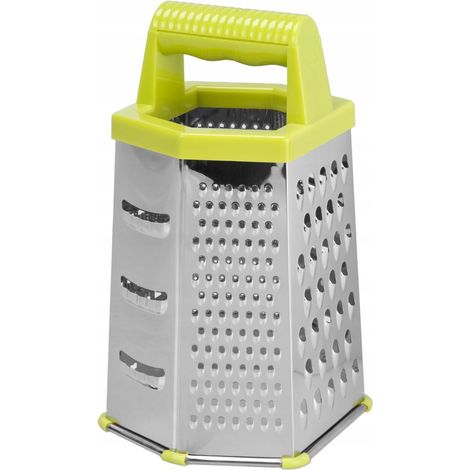 Rallador de cocina de cuatro lados con 6 caras