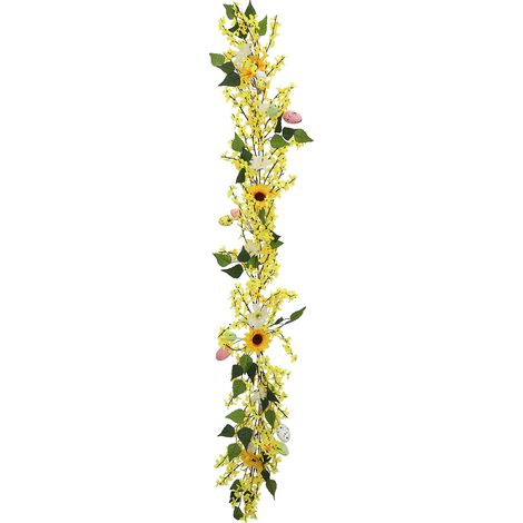Guirlande de pâques artificielle, 4,9 pieds, fausse vigne de printemps en tournesol avec œufs, décorations pour intérieur et extérieur de la maison (1/5)