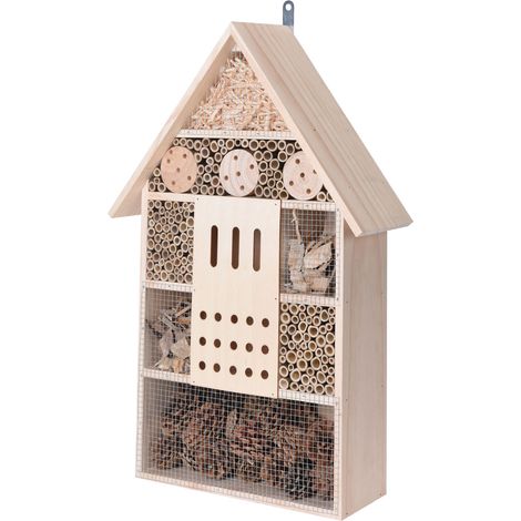 Hôtel pour insectes "XL" à suspendre - nature - taille : 51 cm