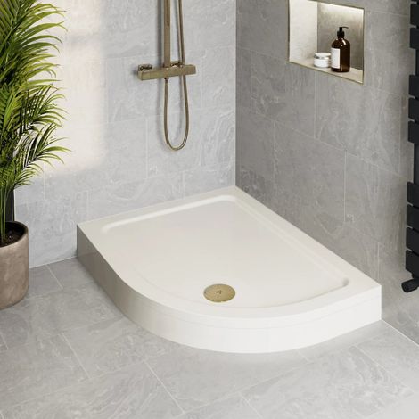 1200 x 800mm Easy Plumb Offset Quadrant Shower Tray and Waste - Right Hand (1/4)