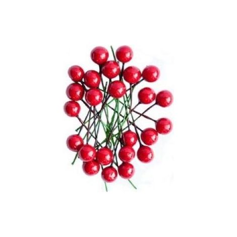Rami di agrifoglio rosso (Rhowanberry), 24 pezzi