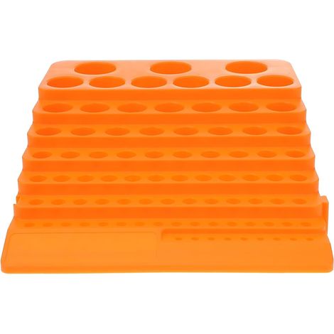 Coffret organisateur pour forets et fraises 84 trous, support ABS pour rangement d'outils de perçage en atelier (1/5)