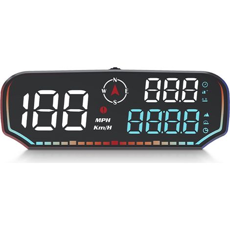 Compteur de vitesse GPS numérique G14, nouvel affichage tête haute universel HUD, USB Plug and Play, affichage tête haute universel pour tous les véhicules (1/5)