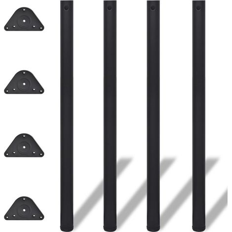 Satz von 4 Füßen MANART Ø 60 mm H.710 mm Schwarz - 23R/EPNOIR