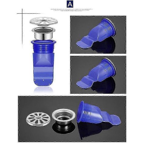Joint d'étanchéité en silicone désodorisant pour tuyau d'égout de toilette en acier inoxydable (50 mm à 95 mm) (1/5)