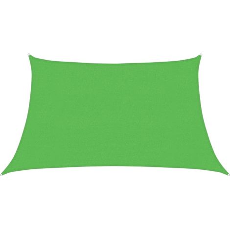 Voile d'ombrage  Voile de parasol 160 g/m² Vert clair 3/4x2 m PEHD
