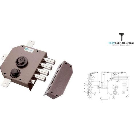 Serratura legno applicare 30650 mottura entrata 60 mm (destra/sinistra) verso sinistra