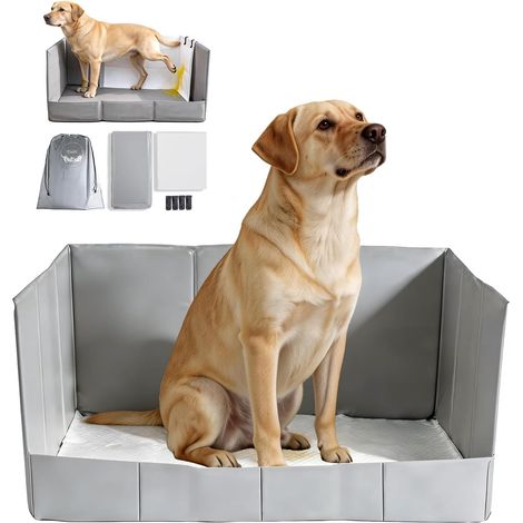 Foldable Dog Litter Box 111 x 84 x 40 cm for Home Large Dogs Leak-Proof Portable (1/5)