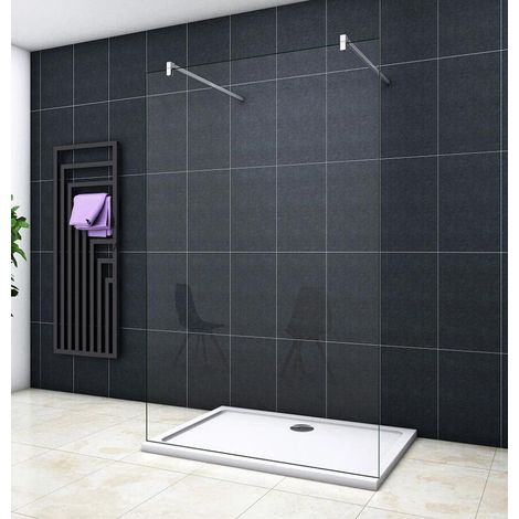 Mamparas de Ducha Pantalla Panel Fijo 8mm Antical - Dos Barras 90cm - 87x200 cm (1/5)