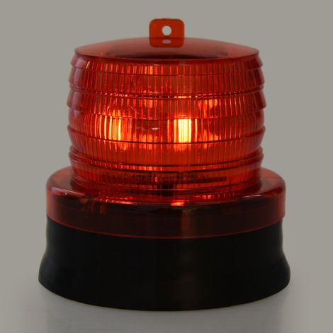 Balise stroboscopique solaire 2V à LED rouge pour voiture ou véhicule (1/5)