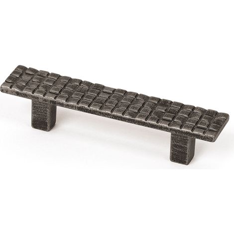 Asa en zamak con acabado plata, dimensiones: 97x20x18mm, entrepuntos: 64mm - (1/5)