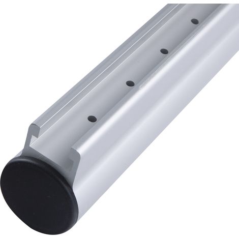 Windhager Sonnensegelmast Premium, Mast höhenverstellbar, Sonnensegelpfosten, Stahlmast, Aufstellstange für Sonnensegel, rostfrei, Masthöhe max. 242,5 cm, 10703, Silber (1/4)