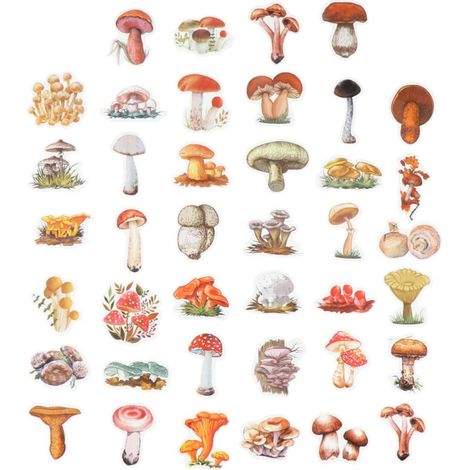 Autocollant Artisanal à Motif de Champignons 120 Pièces pour Scrapbooking (1/5)