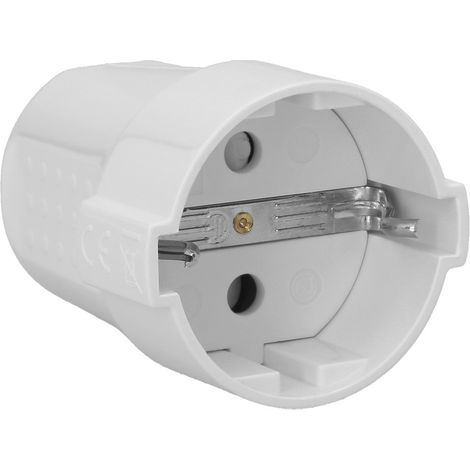 Base Schuko a 2 poli con collegamento a terra. 16 Ampere Colore Bianco (1/5)