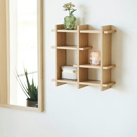 Etagère murale carrée design déstructuré 40 cm AMSTERDAM (1/3)
