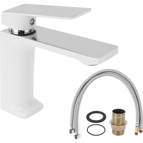 Robinet lavabo simple trou cuivre, mélangeur eau chaude/froide pour salle de bain, robinetterie domestique G3/8.