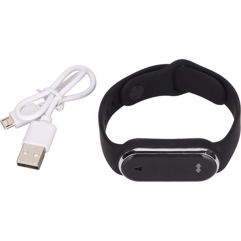 Bracelet Anti-Moustiques Ultrasonique Portable avec Montre Digitale LED - Noir (1/5)