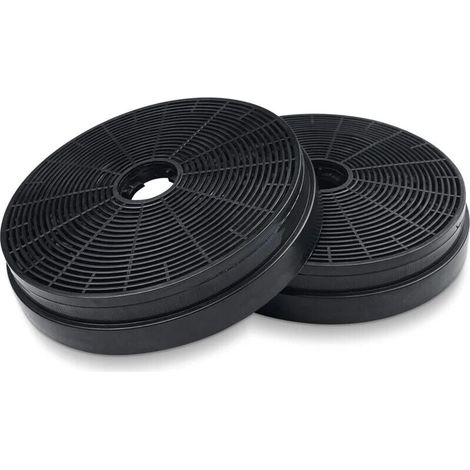 2 filtros para campana extractora de Ø175 mm, filtro de carbón activo, extractor de cocina, filtro de recirculación, filtro de repuesto, filtro de recirculación para Respekta Miz0031, Klarstein, Pkm-C (1/4)
