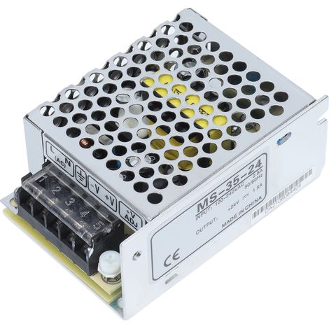 100-240VAC 35W Schaltnetzteil für LED, Aluminiumgehäuse MS-35-24, wasserdichter und robuster Konverter für Innen- und Außenbeleuchtung. (1/5)
