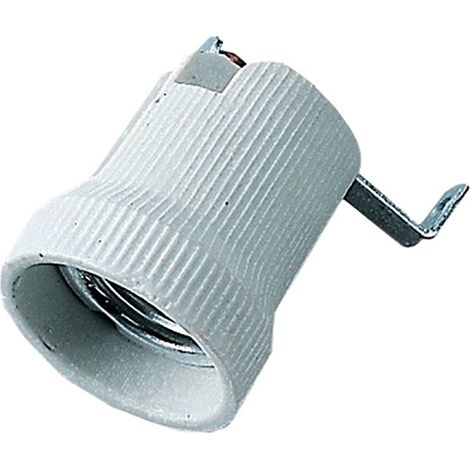 P.LAMPADA E27 PORCELLANA CON STAFFA DI SUPPORTO SET 5 PEZZI - ELECTRALINE (1/2)