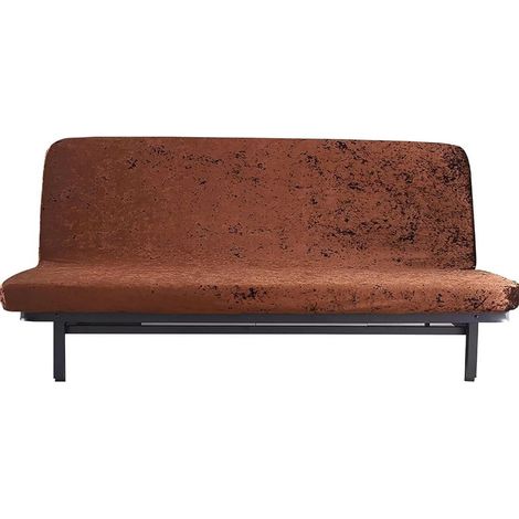 Funda de futón de terciopelo sin brazos, plegable y elástica, protector de sofá cama, lavable.