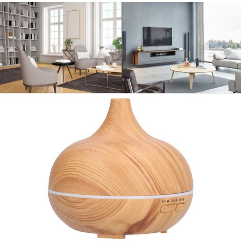 Multifunktionaler USB-Aroma-Diffusor (150 ml) mit Holz-Lichtdiffusor, Luftbefeuchter, LED-Nachtlichtfunktion (7 Farben), geräuscharm, BPA-frei, ABS-Kunststoff, geeignet für Schlafzimmer, Büro, Wohnzim (1/5)