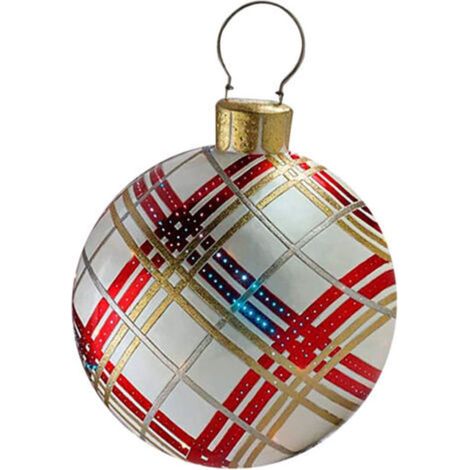 60 cm Giant Weihnachtskugel, transparente Kugel, Giant aufblasbare Weihnachtskugeln, Outdoor aufblasbare Weihnachtskugel dekoriert, PVC Weihnachtsdekorationen, gold
