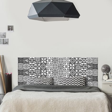 Sticker tête de lit, carreaux de ciment, personnaliser sa tête de lit, 60 cm X 160 cm (1/5)
