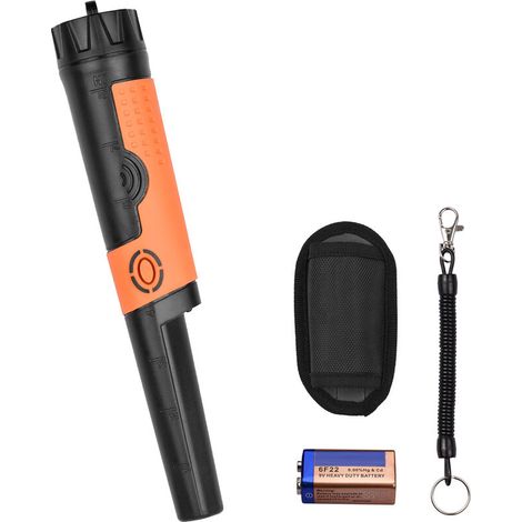 Yuclam Metal Detector Pinpointer IP68 completamente impermeabile, portatile, con puntatore a bacchetta, rilevatore di tesori con cicalino commutabile, vibrazione, batteria bonus, fondina e cordino