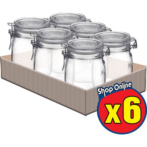 6 PZ FIDO VASO BARATTOLO ERMETICO 750 CC (1/2)