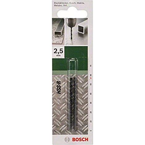BOSCH - 2 PUNTE PER METALLO HSS 2,5x30x57 (1/4)