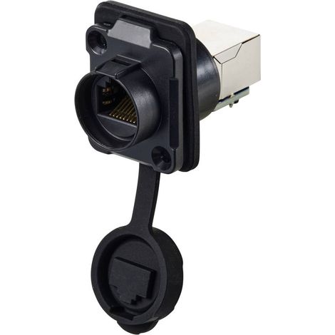 TRU COMPONENTS Presa da incasso RJ45, flangia a 2 fori TC-12770460 Aiuto inserimento per RJ45 1 pz. (1/4)