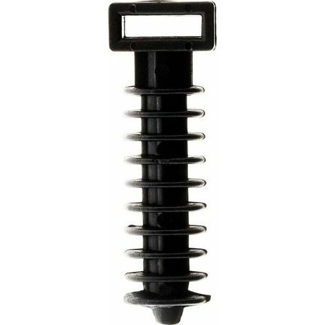 Lot de 100 embases à chevilles noir. (1/4)