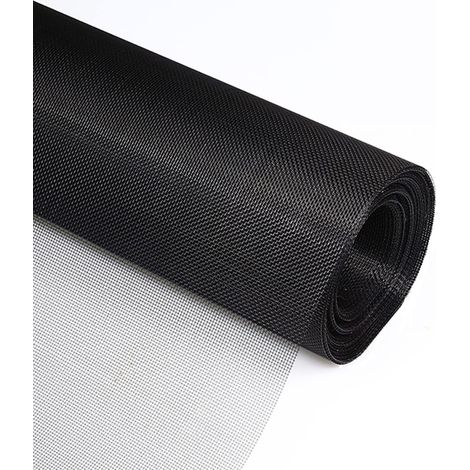 Fliegengitter Meterware 120x250cm Insektenschutz Glasfaser Schwarz (1/5)
