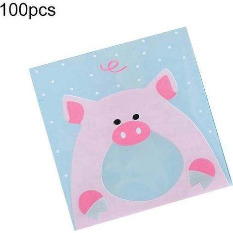 100 sachets cadeaux autocollants pour biscuits et bonbons, parfaits pour les fêtes. (1/5)