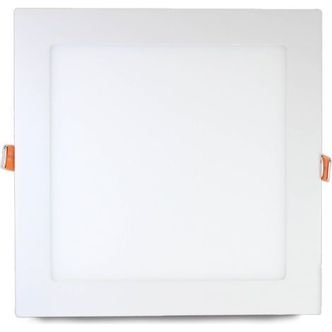Downlight LED cuadrado extra plano de 18W blanco LED de color: Blanco frío (6000-6500K) - Regulable: No
