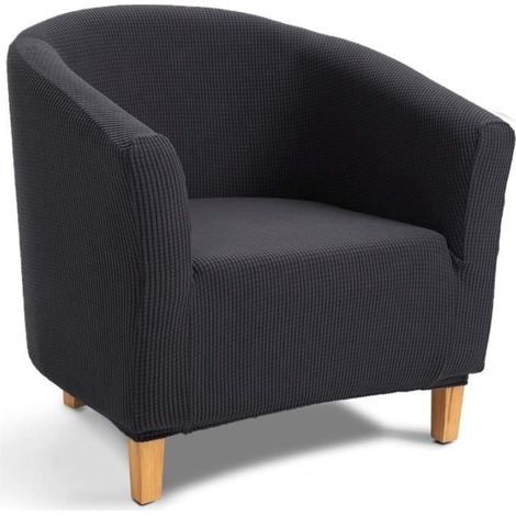 Housse de Fauteuil Chesterfield,Jacquard Housse de Canapé Tub Chair Extensible Extensible(Housse de Chaise de Bain,Gris) (1/4)