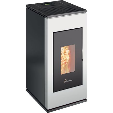 Poêle à pellet étanche Termovana SOFIA 9.0 Blanc/Chrome (1/4)