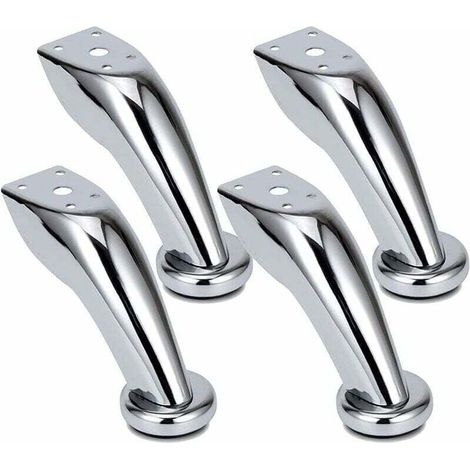 Patas de acero inoxidable grueso para sofás – Juego de 4 patas cromadas ajustables para sofás, sillas, taburetes y armarios.