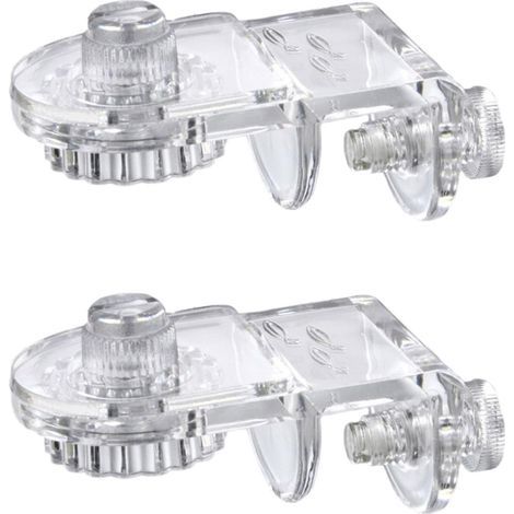 Lot de 2 pinces de fixation pour épuisette d'aquarium avec couvercle et système anti-saut. (1/4)
