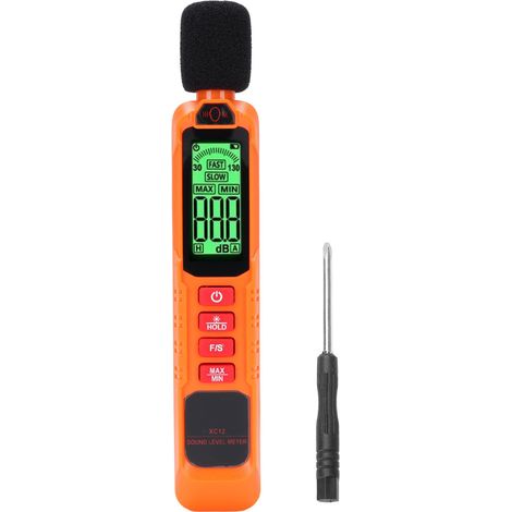 Sound Level Meter with A Weighting Backlight Screen Portable Noise Decibel Tester for Home Construction Site