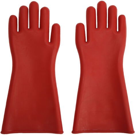 TONYSA Paire de gants isolés électriques en caoutchouc naturel, Anti-électricité, isolant haute tension 10000V pour électricien (1/5)