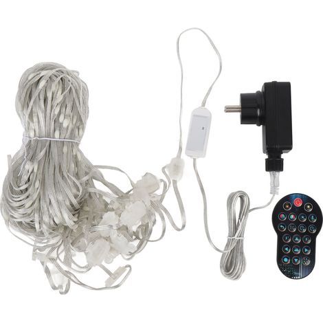 3 x 3 m RGB LED light curtain, Bluetooth app control, programmable music synchronization, for wedding parties, 200-240 V EU plug (1/5)