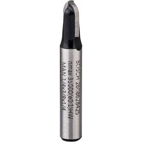 Bosch  fresa  para  ranuras  en  V  1/4"  R1  3,2  mm  Ø  9,5  mm  L  9,2  mm  G  40  mm  -  2608628425 (1/5)