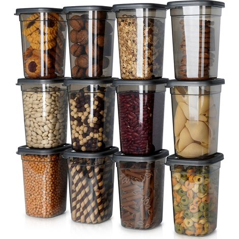 Envases para productos a granel con tapa 1 l 12 uds.